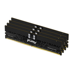Kingston Technology FURY 64GB 7200MT/s DDR5 ECC Reg CL38 DIMM (Kit of 4) Renegade Pro Black, 64 GB, 4 x 16 GB, DDR5, 288-pin DI