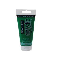 Colore acrilico fine Graduate - 120 ml - verde smeraldo - Daler Rowney