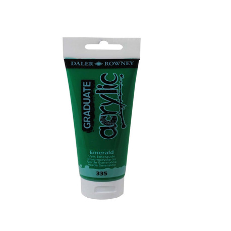 Colore acrilico fine Graduate - 120 ml - verde smeraldo - Daler Rowney
