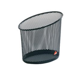 Portapenne Mesh - rete metallica - 10,5 x 7,3 x 10,3 cm - nero - Alba
