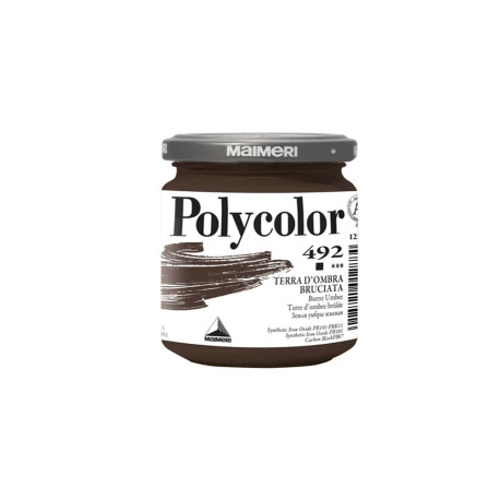 Colore vinilico Polycolor - 140 ml - terra d'ombra bruciata - Maimeri