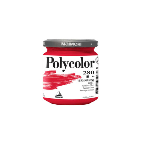 Colore vinilico Polycolor - 140 ml - vermiglione imitazione - Maimeri