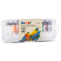 Colori a olio e acrilici - 18ml - colori assortiti - Primo - astuccio 10 colori