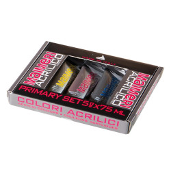 Colori acrilici Primary - colori assortiti - Maimeri - set 5 tubetti da 75 ml