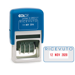 Timbro S260/L1 Datario + RICEVUTO - 4 mm - autoinchiostrante - bicolore - Colop®