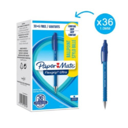 Penna a sfera a scatto ecologica Paper Mate FlexGrip Ultra Recycled blu 1 mm