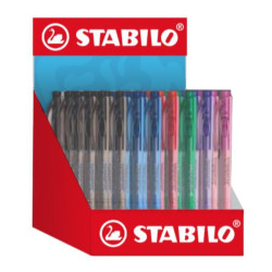 Penna a sfera a scatto Stabilo Liner 308 punta 0,7 mm inchiostro rosso