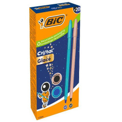 Penna a sfera BIC Cristal Glacé con effetto satinato, colori assortiti