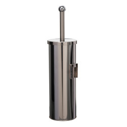 Portascopino WC Basic - da muro - acciaio inox - diametro 9,8 cm - altezza 38 cm - silver - Medial
