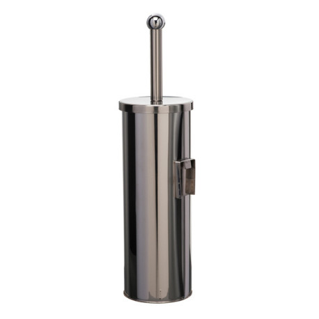 Portascopino WC Basic - da muro - acciaio inox - diametro 9,8 cm - altezza 38 cm - silver - Medial