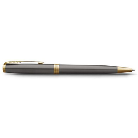 Penna a sfera Parker Sonnet grigia con clip e finiture in oro PVD