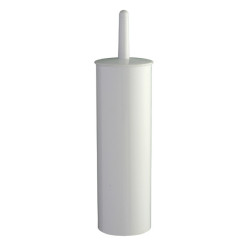 Portascopino WC Basica - da terra - ABS - diametro 10,3 cm - altezza 39,5 cm - bianco - Medial