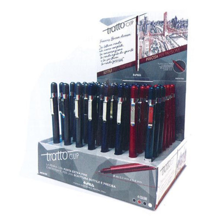 Penna a sfera retrattile extra sottile Tratto F804200, confezione da 56 pz