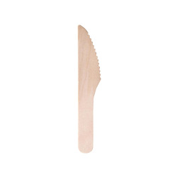 Coltello monouso in legno - 16 cm - Signor Bio - conf. 100 pezzi