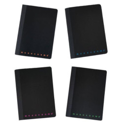 Quaderno A5 Pigna Monocromo 80 pagine rilegato a filo refe con copertina in PPL nero