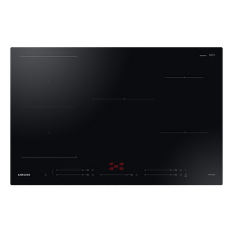 Samsung Piano a Induzione Slim Fit 80cm NZ85C5047FK, Nero, Da incasso, 80 cm, Piano cottura a induzione, Vetro, 5 Fornello(i)