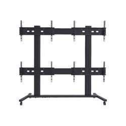 Multibrackets Carrello videowall - Carrello - per video wall 2x2 - Alluminio - nero - dimensione schermo: 40"-55" - supporto a 