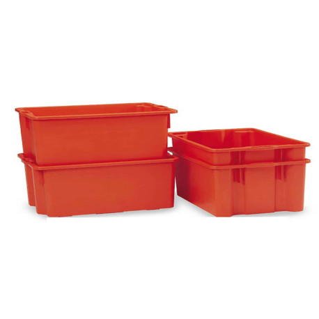 Contenitore a cassa aragosta - HDPE - 63x44x34 cm - 65 L - arancio - Mobil Plastic