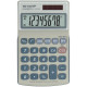 Sharp EL-240SA, Tasca, Calcolatrice di base, 8 cifre, 1 linee, Batteria/Solare, Blu, Grigio