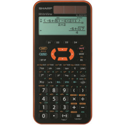 Sharp EL-W531XG, Tasca, Calcolatrice scientifica, 16 cifre, 4 linee, CA/Batteria, Nero, Arancione