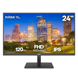 Nilox MONITOR 24 IPS 120 HZ HDMI Y DP, 61 cm (24"), 1920 x 1080 Pixel, Full HD, 4 ms, Nero