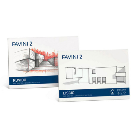Album Favini 2 - 24 x 33 cm - 110 gr - 20 fogli - liscio squadrato - Favini
