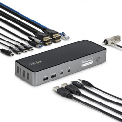 StarTech.com Adattatore Multiporta USB-C per Tre Monitor, Docking Station HDMI o DisplayPort 4K60Hz- Mini Dock USB Type-C, PD 1