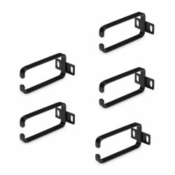 StarTech.com Anello Passacavi Verticale 1U per Armadi Rack- Gancio Laterale Aperto a D (4,5x10 cm) per Cavi, Adatto a Server Ra