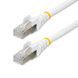 StarTech.com Cavo Ethernet CAT 6a - 5m - Bianco - Cavo di rete LAN Low Smoke Zero Halogen (LSZH) - 10GbE 500MHz 100W PoE++ - Fi