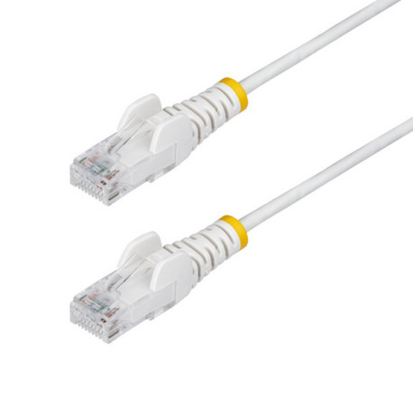 StarTech.com Cavo Ethernet CAT6 Bianco da 50cm- Patch UTP con Plug RJ45 Antigroviglio e Rilievi di Trazione, Cavo Lan Slim in R