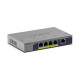 NETGEAR GS105PP, Non gestito, Gigabit Ethernet (10/100/1000), Full duplex, Supporto Power over Ethernet (PoE), Montaggio da des