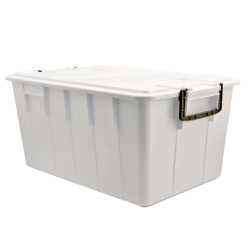 Contenitore Foodbox con coperchio - 58x38x38 cm - 60 L - PPL riciclabile - bianco - Mobil Plastic
