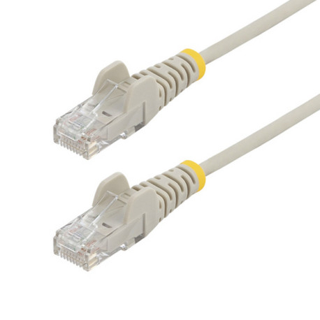 StarTech.com Cavo Ethernet CAT6 Grigio da 5m- Patch UTP con Plug RJ45 Antigroviglio e Rilievi di Trazione, Cavo Lan Slim in Ram