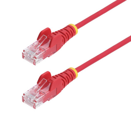 StarTech.com Cavo Ethernet CAT6 Red da 10m- Patch UTP con Plug RJ45 Antigroviglio e Rilievi di Trazione, Cavo Lan Slim in Rame 