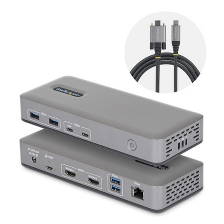 StarTech.com Docking Station USB-C Dual Monitor, HDMI 4K 60Hz, Ricarica Laptop 100W, Ethernet 1GbE, Senza Driver, Dock Multi-Mo