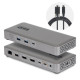 StarTech.com Docking Station USB4, Doppio Monitor 4K senza Driver per macOS e Windows, Dock USB-C Universale con Power Delivery
