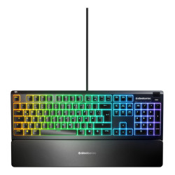 Steelseries APEX 3, Full-size (100%), Cablato, USB, QWERTY, LED RGB, Nero