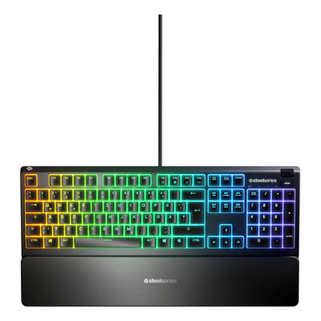 Steelseries APEX 3, Full-size (100%), Cablato, USB, QWERTY, LED RGB, Nero