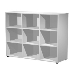 Contenitore Maxi Rainbow - 9 caselle a giorno - 119 x 40 x 120,6 cm - grigio