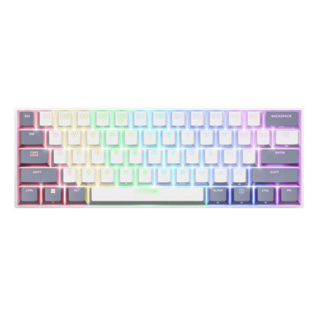 Trust GXT 873 Acira, Wireless, Bluetooth, Interruttore a chiave meccanica, QWERTZ, LED RGB, Bianco