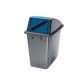 Contenitore Office 60 Lt - con feritoia per carta - 33x46x79 cm - grigio/blu - Medial