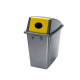 Contenitore Office 60 Lt - con foro per bottiglie - 33x46x79 cm - grigio/giallo - Medial