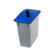 Contenitore Office 90 Lt -  con feritoia per carta - 29,5x52x83,5 cm - grigio/blu - Medial