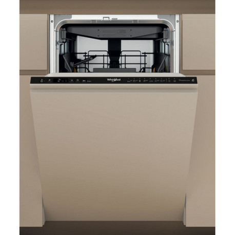 Whirlpool Lavastoviglie 45 cm, classe C, 11 coperti, terzo cesto fisso, A scomparsa totale, Compatta (45 cm), Pulsanti, 1,3 m, 