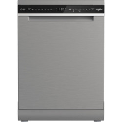 Whirlpool W8F HS61X, Lavastoviglie MaxiSpace 60cm, classe A, 15 coperti, 41dBA, Inox, Libera installazione, Dimensione massima 