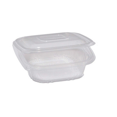 Contenitori in PP - con coperchio incernierato - 12 x 12 x 5,5 cm - Europack - conf. 50 pezzi