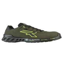 Calzatura di sicurezza Ryan S3 - numero 44 - microfibra effetto nabuk - verde - U-Power