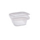 Contenitori in PP - con coperchio incernierato - 12 x 12 x 7,5 cm - Europack - pack 50 pezzi