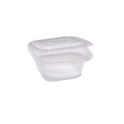 Contenitori in PP - con coperchio incernierato - 12 x 12 x 7,5 cm - Europack - pack 50 pezzi