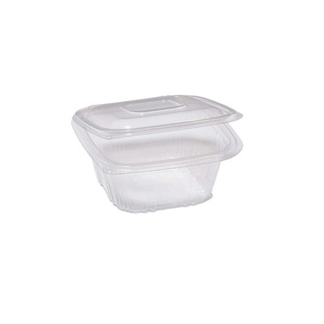 Contenitori in PP - con coperchio incernierato - 12 x 12 x 7,5 cm - Europack - pack 50 pezzi